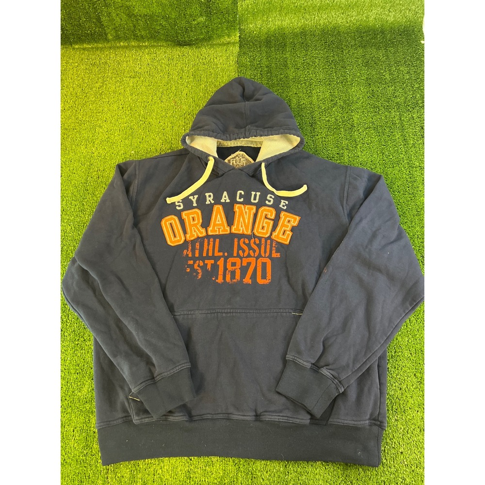 Syracuse Orange Mens 2XL Heavy Baggy Hoodie Navy Blue Collegiate Sweatshirt